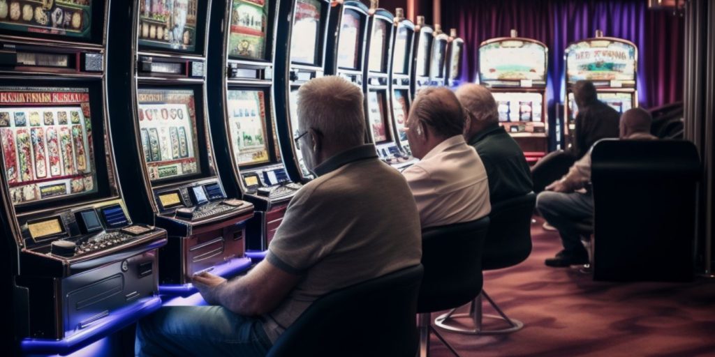 elderly men in casino
